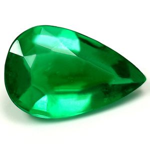 1.64 ct Pear Green Natural Emerald